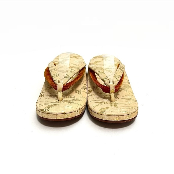 Vintage 1950s silk velvet traditional Japanese zori kimono sandals - Picture 2 of 8